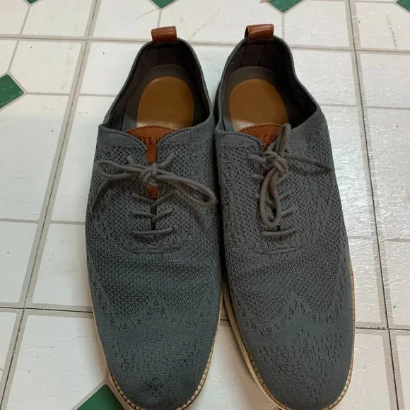 Cole Haan | Shoes | Cole Haan Knit Wingtip 5 Gray | Poshmark